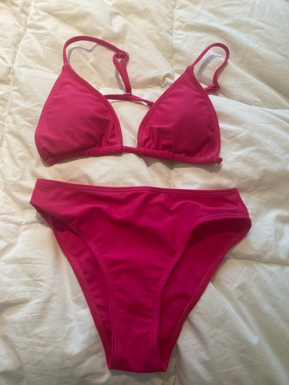 Girls Pink Bikini Set 3pc Skirt Swim Set Size 9-10